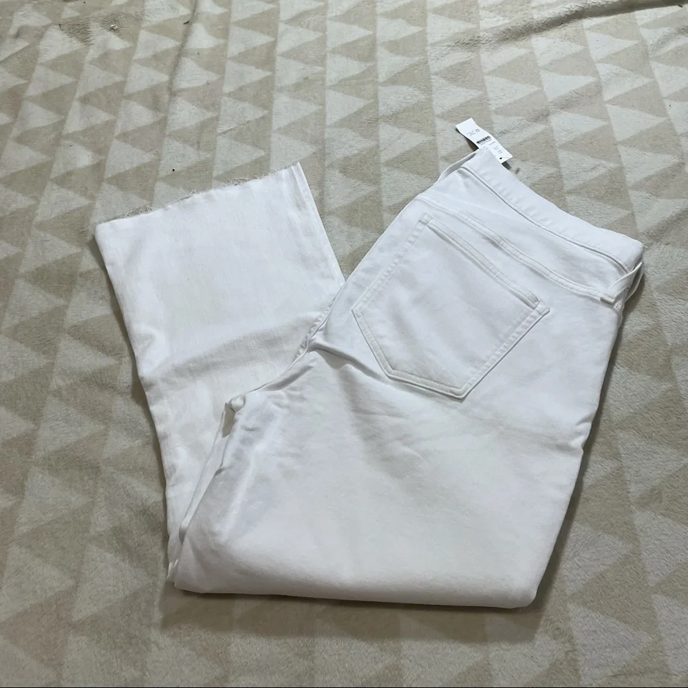 J crew Billie Demi crop jeans white plus 35